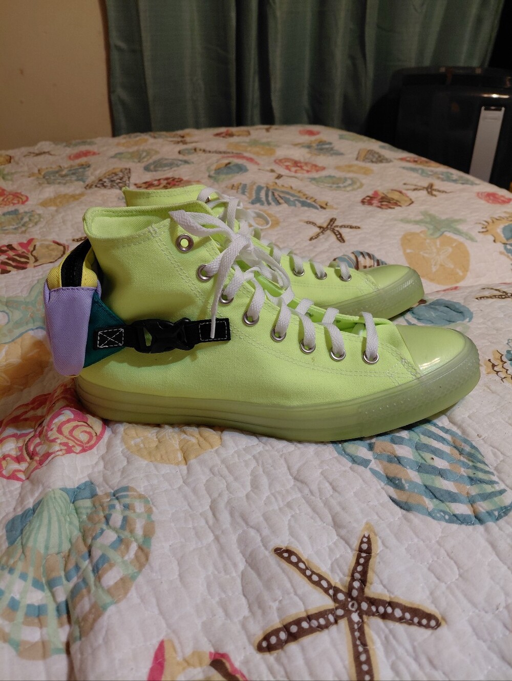 Converse Chuck Taylor All Star Buckle Up High “Neon Jelly” Size 10.5